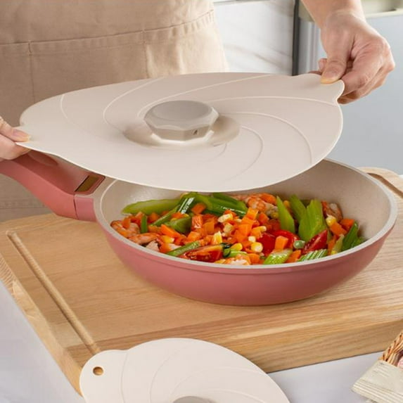 Heat Resistant Suction Lids for Microwave, Reusable Food Covers for Bowls, Plates, Pots, Pans, Splatter-Proof Kitchen Lids