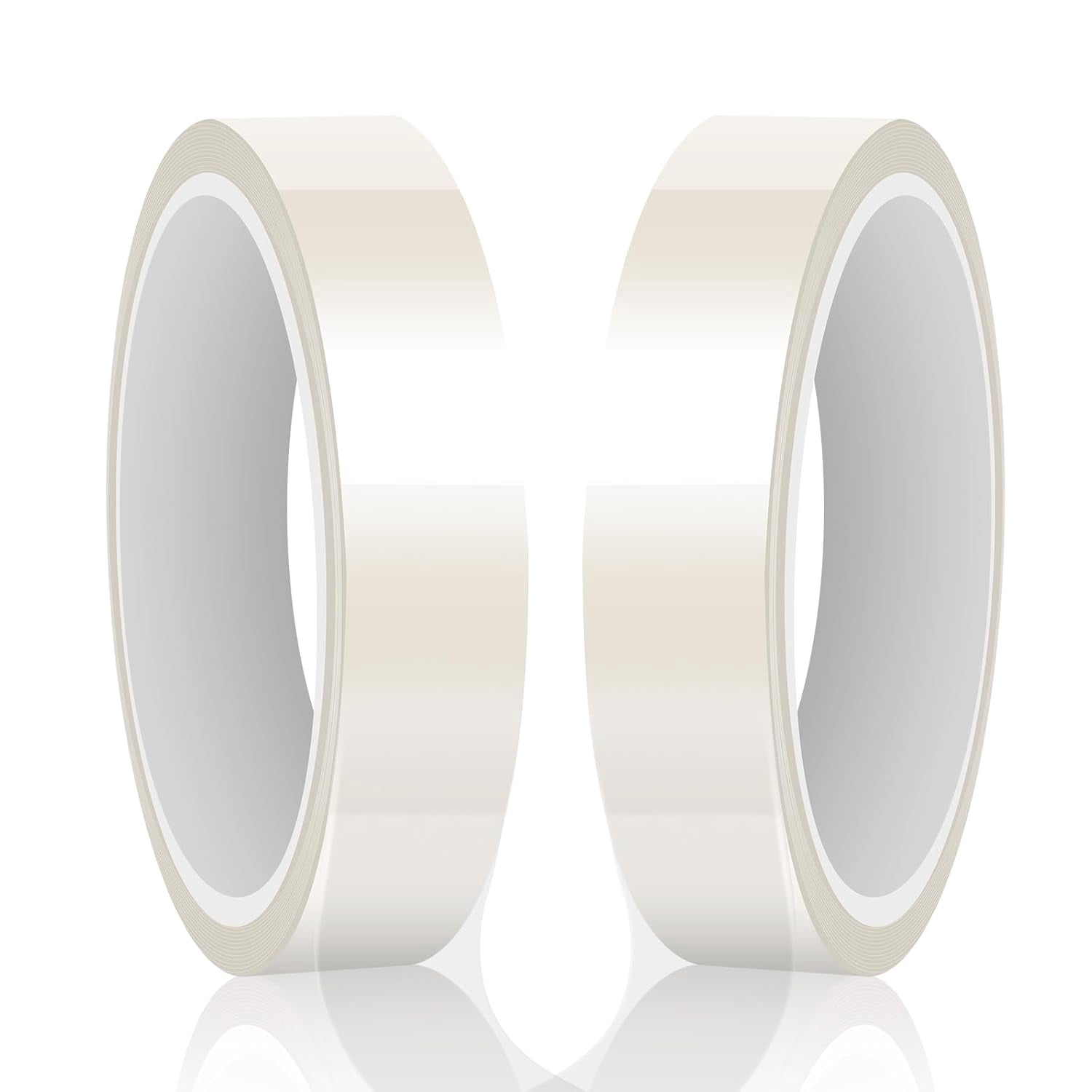 Heat Resistant Tape - Sublimation 2 Rolls 20mm x 3 Transfer Tape, No Residue for Blanks Tumblers Mugs Fabrics, Adhesive Press (Clear)