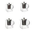 thumbnail image 1 of Heat Resistant Teapot TASTAN Square Glass Teapot with Stainless Steel Infuser - Heat-Resistant Anti-Breakage Design, Removable Filter for Loose Leaf Tea, Elegant Modern Kettle for Daily Brewing, A, 1 of 7