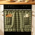 thumbnail image 1 of Heat-Resistant Tie-Back Oven Curtain 29.5x21.3 Inch,Polyester Dust & Oil Splash Proof,Machine Washable Decor for Kitchen Stove Oven Skirt Decor 29.3"W*21.3"H, 1 of 7