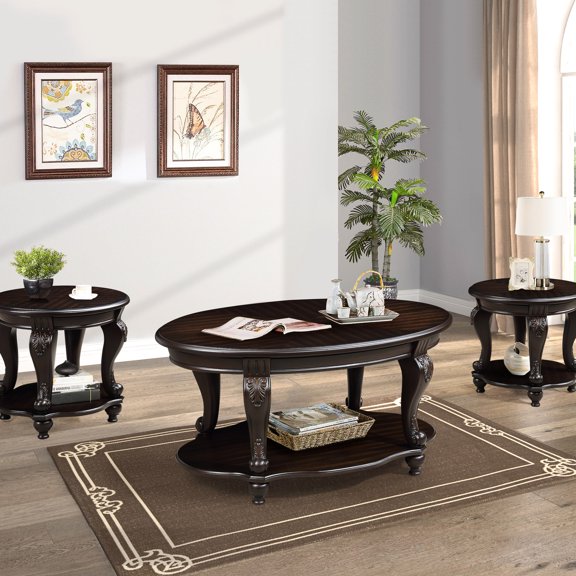 Heat-Resistant Veneer / Living Room Sofa Companion / Rounded Corner Safety Design