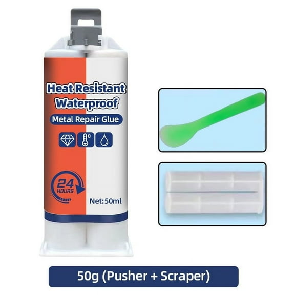 Heat Resistant Waterproof Metal Repair Glue Epoxy Adhesive For Metal Bonding High Strength Glue For Automotive Household Plumbing Diy Repair Temperature Resistance Up To 392°F