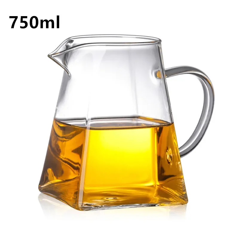 Heat-Resisting Clear Glass Tea Pitcher Square Creative Chinese Tea Set ...
