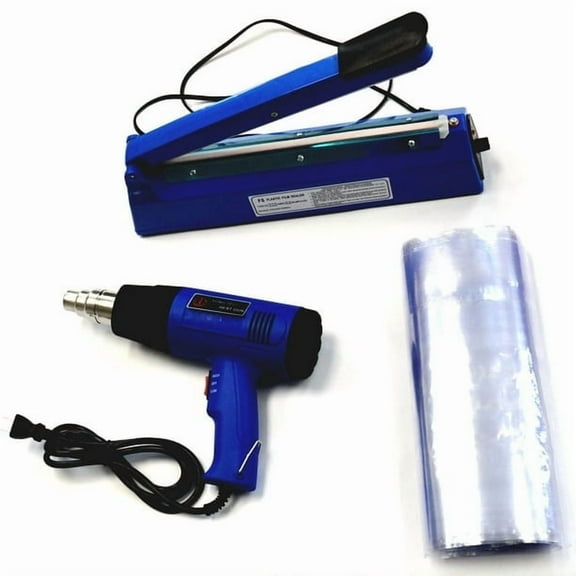 Heat Sealing Machine 16 (400mm) Sealer Manual Vacuum Food Bag Impulse Sealer Packing Machine + Hot Air Blower Shrink Wrap Bundle