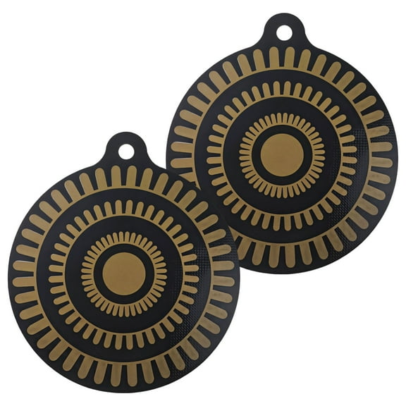 2 Pack Heat Sensitive Induction Cooktop Mat, Color Changing Silicone Protector Pad, Temperature Indicating Stove Guard, Oil Spill Protection Mat for Electric Cooktop