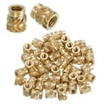 thumbnail image 1 of Heat Set Threaded Inserts, 128 Pcs M1.4 x 4mm L x 2.3mm OD Pure Brass Metric Knurled Nuts Female Threaded Inserts Embedment Nut for 3D Printing Components and Plastic Materials, 1 of 7