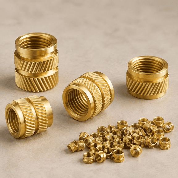 Heat-Set Threaded Inserts, M3 Heat Set Insert for 3D Printing Components and Plastic Parts - Brass Metric Knurled Nuts (100 Pieces)