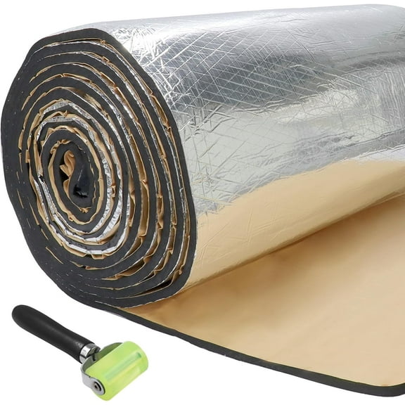 Heat Shield, Sound Deadening Mat, Car Noise Dampening Engine Insulation Foam 3/8" Thickness 40"x 60" with Roller