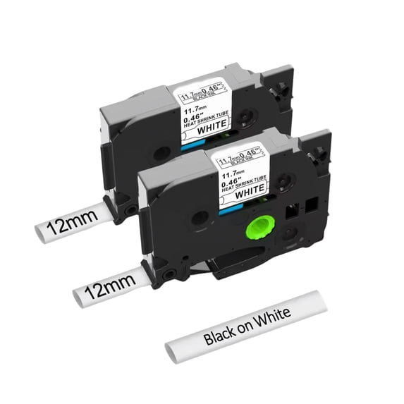 Heat Shrink Label Compatible with Brother P Touch Heat Shrink Tubing Label for Wire Cable for Brother PT-P710BT D400 E500 P900 and more