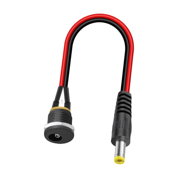 Heat Shrink Protected DC5525 Power Socket Connectors Cable Ensuring Moistures Resistance In Electrical Applications