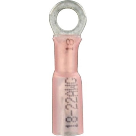 Heat Shrink Red Ring Terminal 22-18 Gauge #8