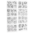 thumbnail image 1 of Heat Shrink Sheets 8 Pcs Hand Painted DIY Printing with Pattern Filling for Kids Creative Craft School Project DIY Ornaments, Plastic Shrinky Art Paper, 1 of 8