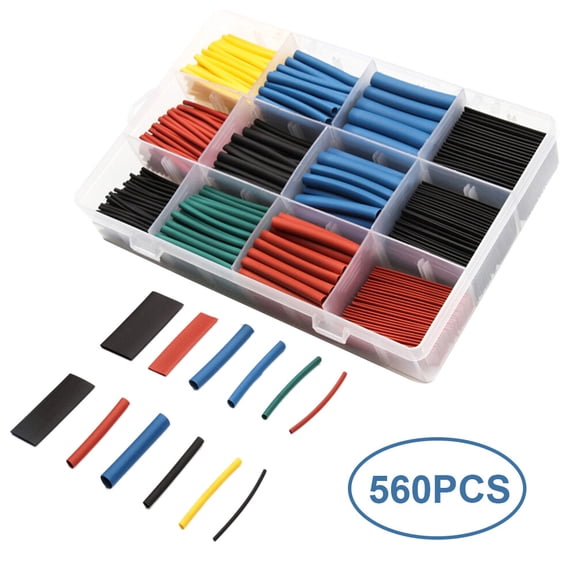 Heat Shrink Tube,Heat Tube 560pcs 2 1 Kit W-rap Cable 2 1 H-eat With Box Portable Cable With Box W-rap Cable With H-eat Kit W-rap 1 H-eat Kit Tube Siuke 560pcs Iuppa