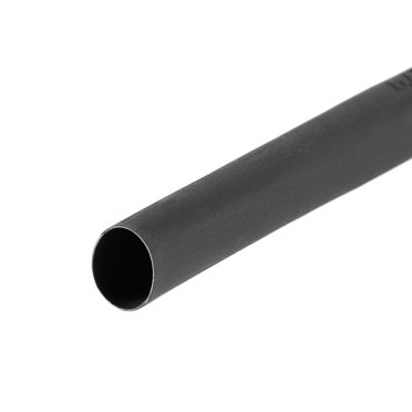 5 Feet Black 1/4 Inch (6mm) Polyolefin Heat Shrink Tubing – 2:1 Ratio – IP67