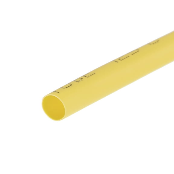 Heat Shrink Tubing 4mm Dia 7mm Flat Width 2:1 rate Shrinkable Tube Cable Sleeve 10ft - Yellow