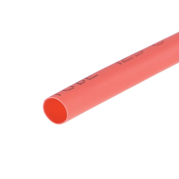 Heat Shrink Tubing 4mm Dia 7mm Flat Width 2:1 rate Shrinkable Tube Cable Sleeve 7m - Red