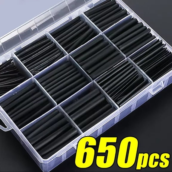 Heat Shrink Tubing Set 650 Pieces 2:1 Ratio Waterproof Insulation Protection