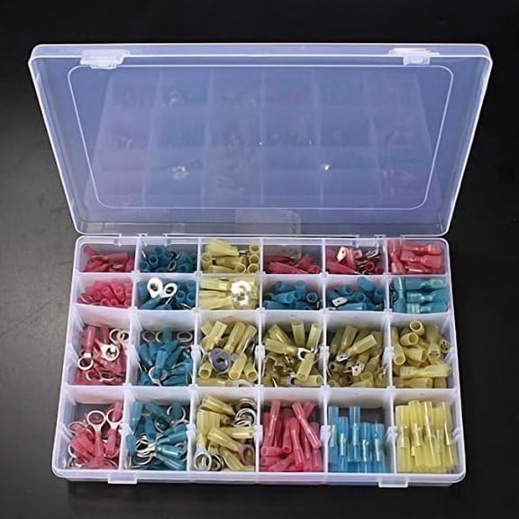 Heat Shrink Wire Connector Kit Electrical Insulated Crimp Marine Auto-Motive Terminals Set (480 pcs)