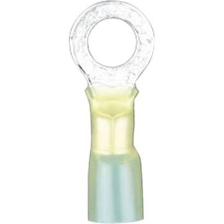 Heat Shrink Yellow Ring Terminal 12-10 Gauge 5/16 inch