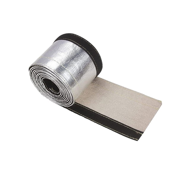 HUONA Aluminized Automotive Heat Shield Sleeving for Fuel Line Wire Protection, 1-Piece, 10'