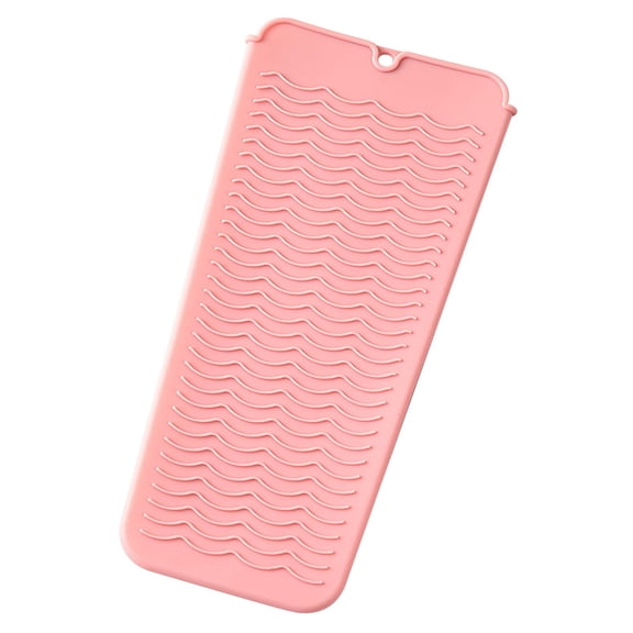Heat Silicone Mat Pouch Hair Styling Tools For Curling Irons Hair Straightener Flat Irons， 28.5 cm， Red