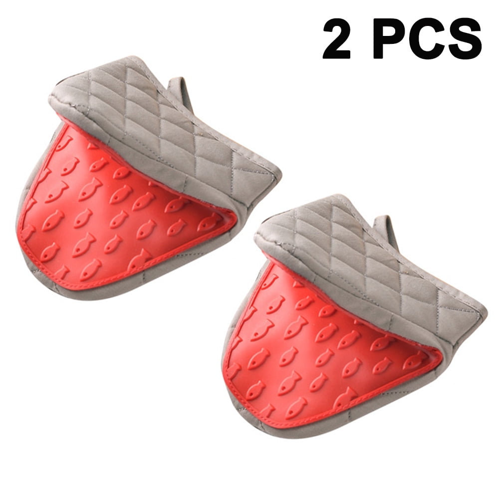 Heat and Slip Resistant Silicone Mini Potholders Mitts, Oven Mitt