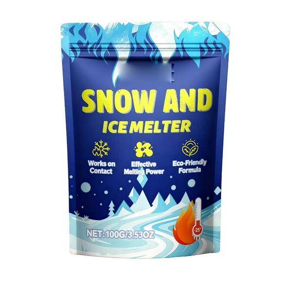 Heat Snow & Ice Melter, Heat-Generating Pellets, Non-Staining Melt Pet-Friendly Ice Remover for Driveway, Concrete, Sidewalk, and Outdoor Spaces