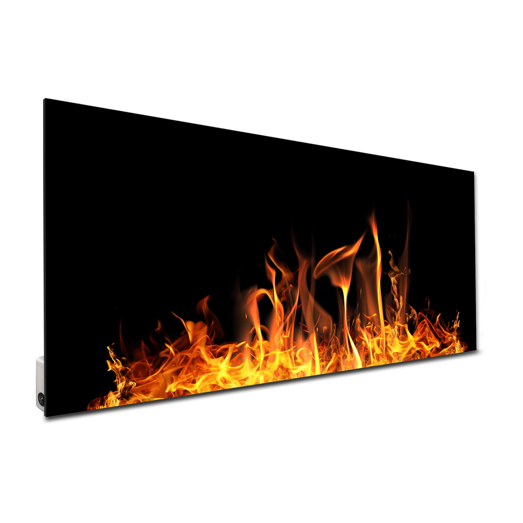 Heat Storm Fire Print Decorative Glass Space Heater 24x48 - Walmart.com