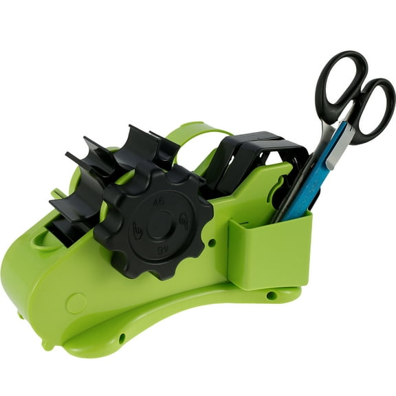 Heat Tape Dispenser Multiple Roll Cut Heat Tape Dispenser Reusable Semi-Automatic Desktop Tape Dispenser Sublimation with Compartment Slots for Heat Transfer Tape