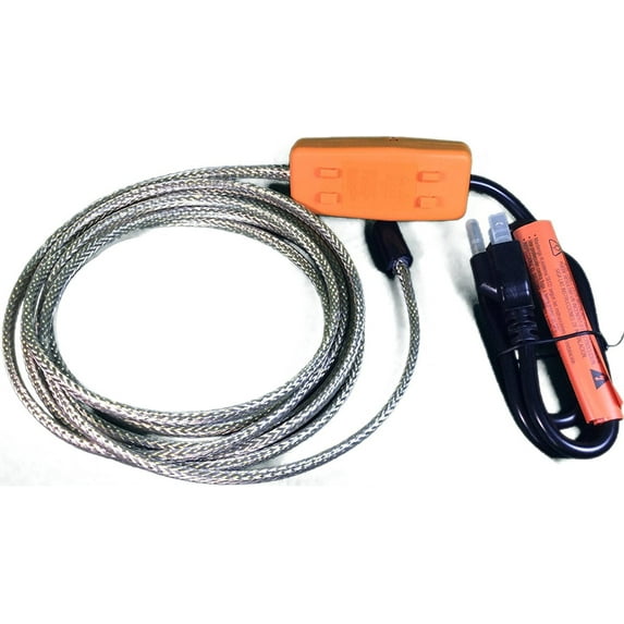 Heat Tape Easy Heat Freeze Protection Cable Waterline Heater Pre-cut to 12 Foot includes Installed Plug Head