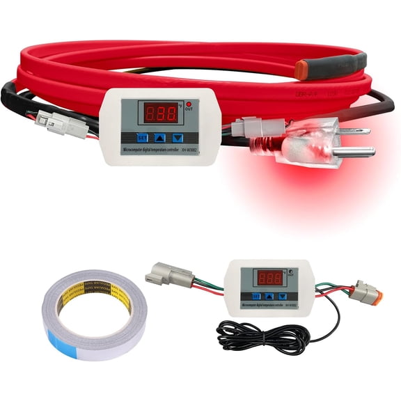 Heat Tape for Water Pipes 3FT, Replaceable Smart Thermostat for Pipe Freeze Protection, Self-Regulating Roof Deicing Cable for Metal and Plastic Home Pipes, 110-120V