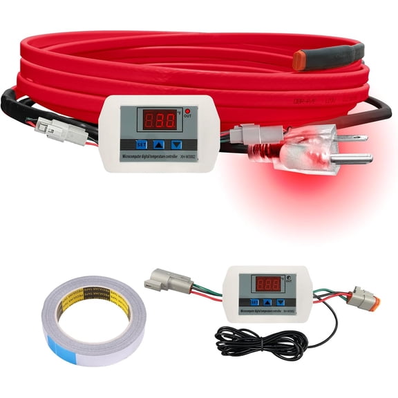 Heat Tape for Water Pipes 6FT, Replaceable Smart Thermostat for Pipe Freeze Protection, Self-Regulating Roof Deicing Cable for Metal and Plastic Home Pipes, 110-120V