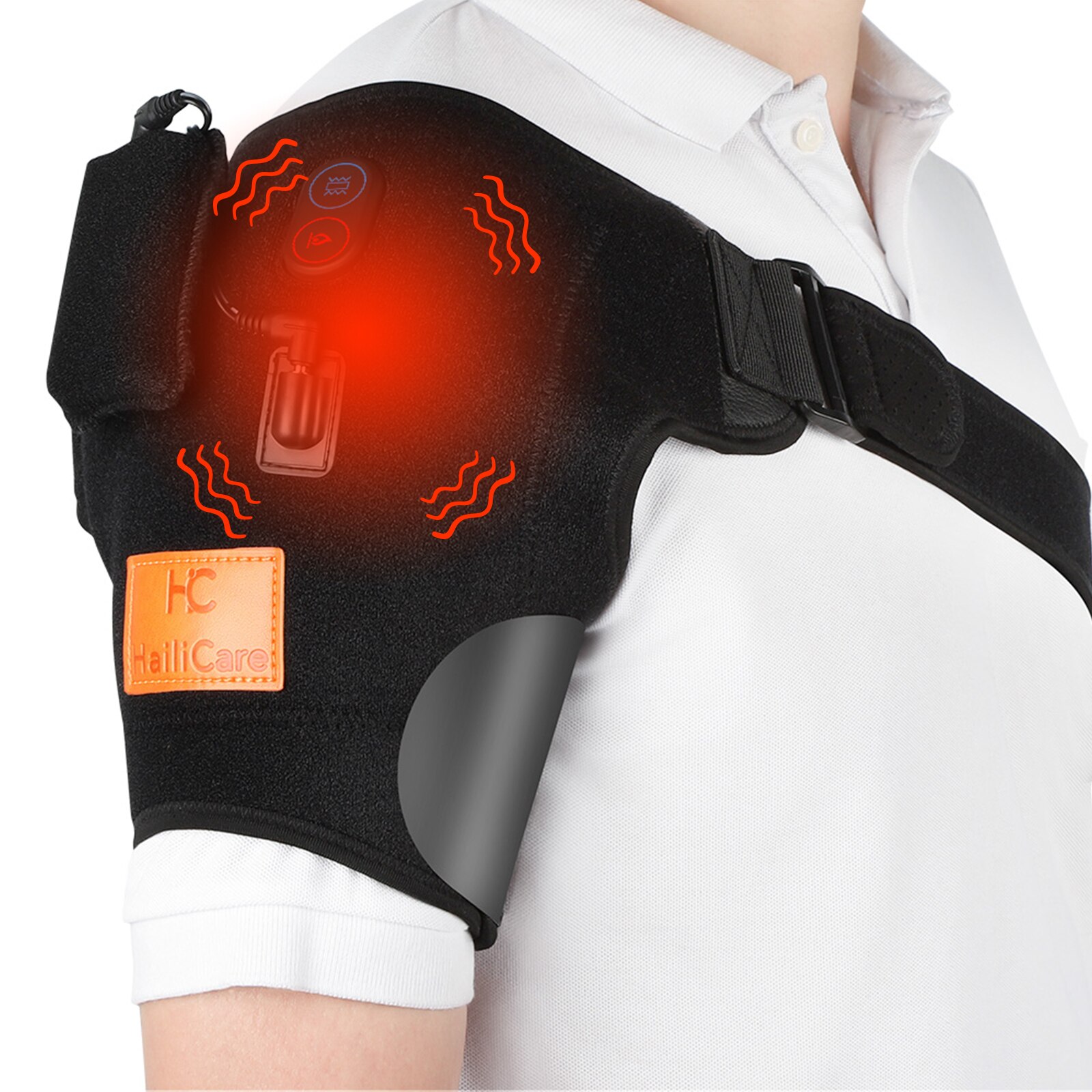 Heat Therapy Shoulder Brace Adjustable Shoulder Heating Pad for Frozen