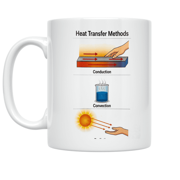 Heat Transfer Methods Science Design - Physics Enthusiast - 11 oz Ceramic Coffee Mug