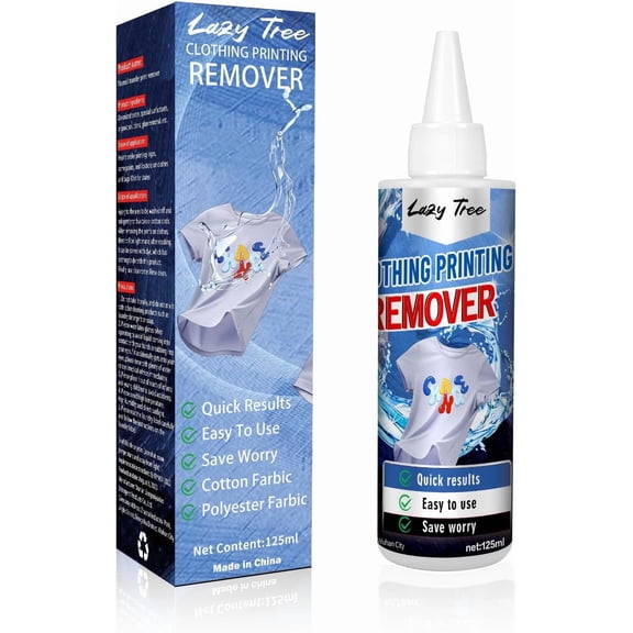 Heat Transfer Vinyl Remover for Fabrics [2024 Updated] Rapid Remover, Vinyl Letter Remover, Powerful Residue Remover, Quick Results, No Irritating Smell-125 ML
