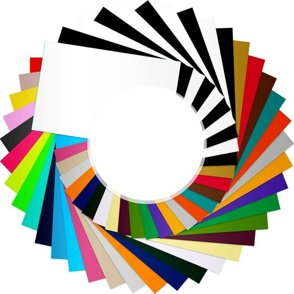 Heat Transfer Vinyl Sheets Sampler, 8.5x12 Extra Iron on Vinyl Supplies, Materials for T Shirt HTV Making PU
