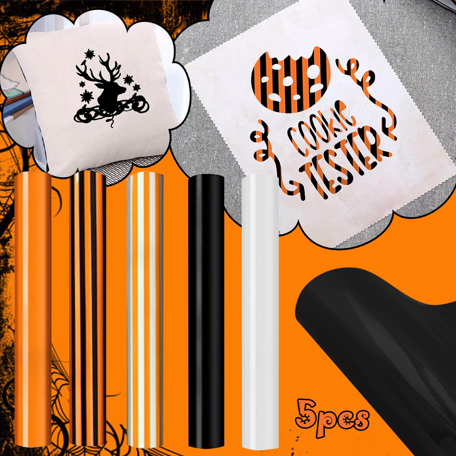 Heat Transfer Vinyl Silhouette On Thermal Fabric Vinyl Film Paper DIY