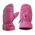thumbnail image 1 of Heat Trends Kids Safety Reflector Thinsulate Waterproof Winter Snow Ski Mittens (Pink), 1 of 1