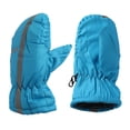 thumbnail image 1 of Heat Trends Kids Safety Reflector Thinsulate Waterproof Winter Snow Ski Mittens (Sky Blue), 1 of 1