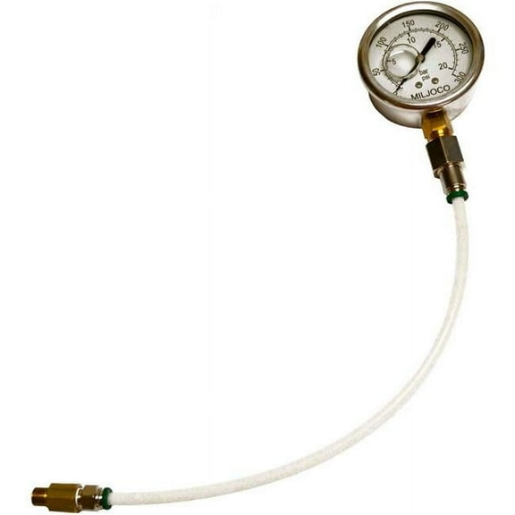 Heat Wagon B589670 Heater Fuel Pump Pressure Gauge with Hose - 6 ft. - Silver