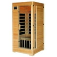 thumbnail image 1 of Heat Wave 1-2-Person Infrared Sauna Room with 4 Low-EMF Carbon Heaters, Audio System, Canadian Hemlock, 1 of 7