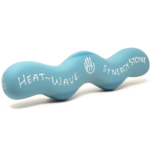 Heat-Wave Hot Stone Massage Tool Turquoise Blue, Ergonomic Design for Deep Tissue & Relaxation, Neck Back Legs Feet Relief, Microwave Safe