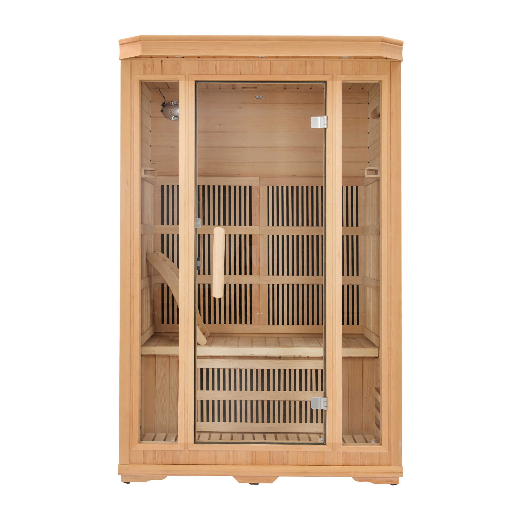 Heat Wave Indoor Hemlock Dry 2 Person Carbon Infrared Sauna, 1.8kW