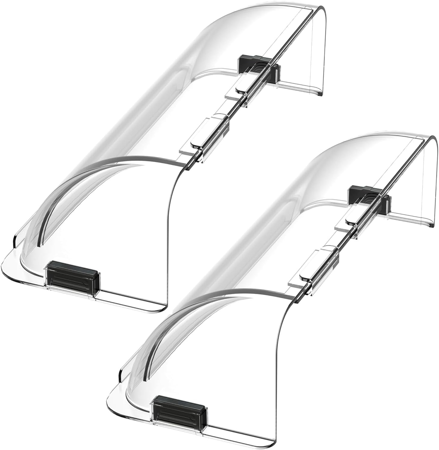 Heat and Air Vent Deflector 8.5" to 15" Magnetic Non Melting Adjustable for Vents, Sidewall, and Ceiling Registers, 2 Pack