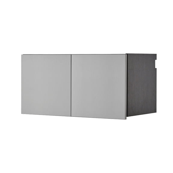 Heat and Water Resistant Solution - Safely Store Items in Metallic Gray Cabinet
