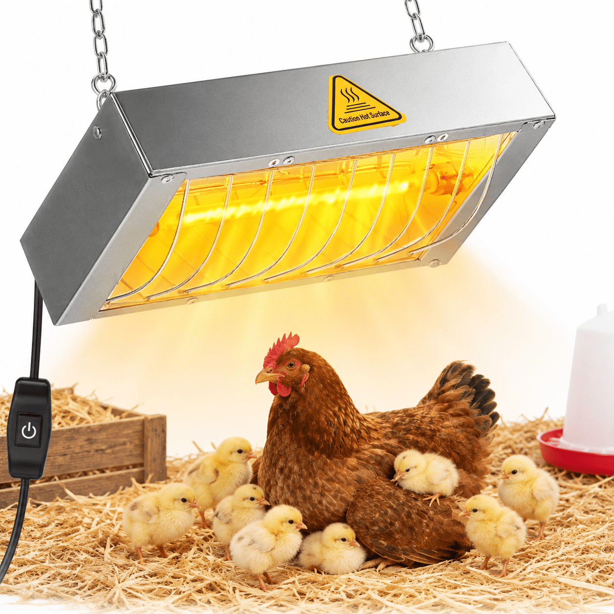 Heat lamp 400W - 1 Pack Chicken Coop Heater for Livestock and Small ...