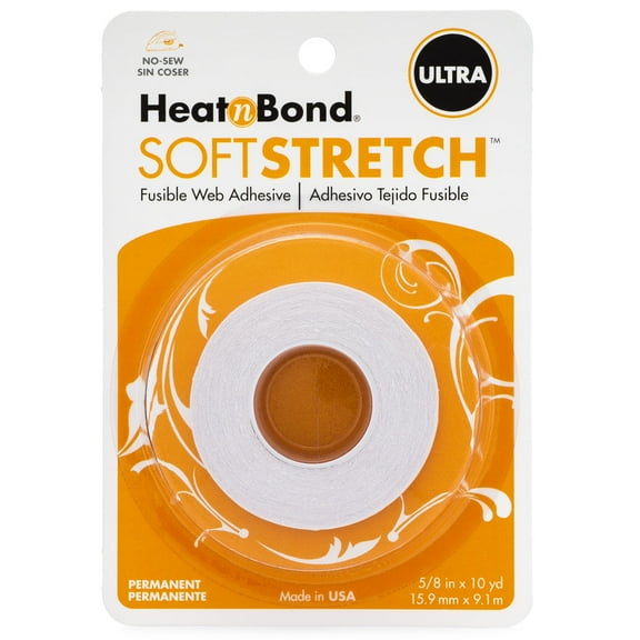 HeatnBond Soft Stretch Ultra Iron-on Clear Adhesive for Fabrics 5/8 inch x 10 yard Roll