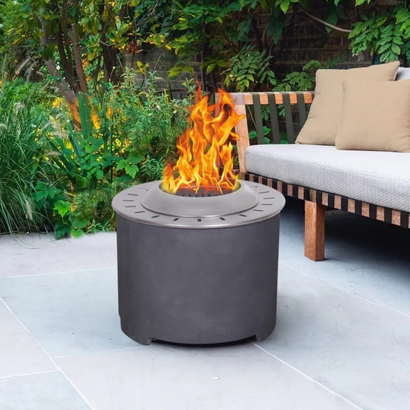 Heat-resistant Stainless Steel Fireplace Low Profile Corrosion Resistance Smokeless Firepit Easy To Clean Inner Ventilated Shell Fire Heater Outdoor Firepit