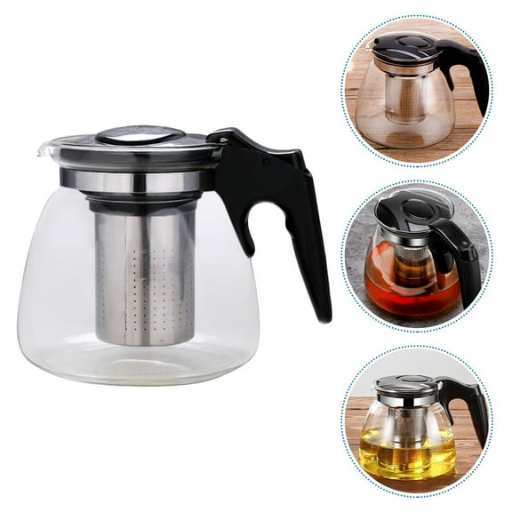 Heat-resistant Tea Pitcher Infuser 950ml Clear Tea Strainer Pot Ice Tea Pitcher