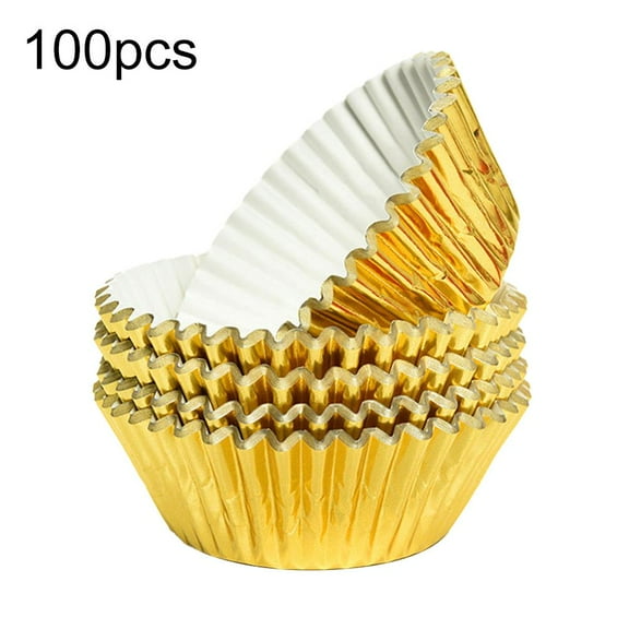 Heat-resistant paper cake cups, colorful, oil-proof cake trays, baking utensils, muffin cups with aluminum foil laminated paper